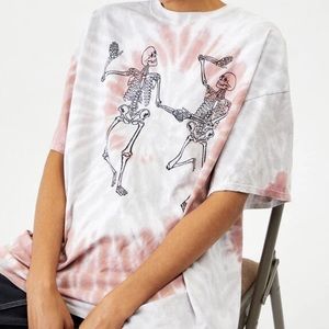 Desert Dreamer Tie-Dyed Dancing Skeletons T-Shirt